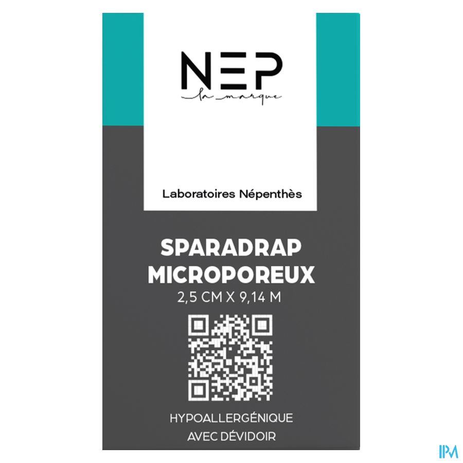 Nep Sparadraps Microporeux 2,5cm X 9,14m 1