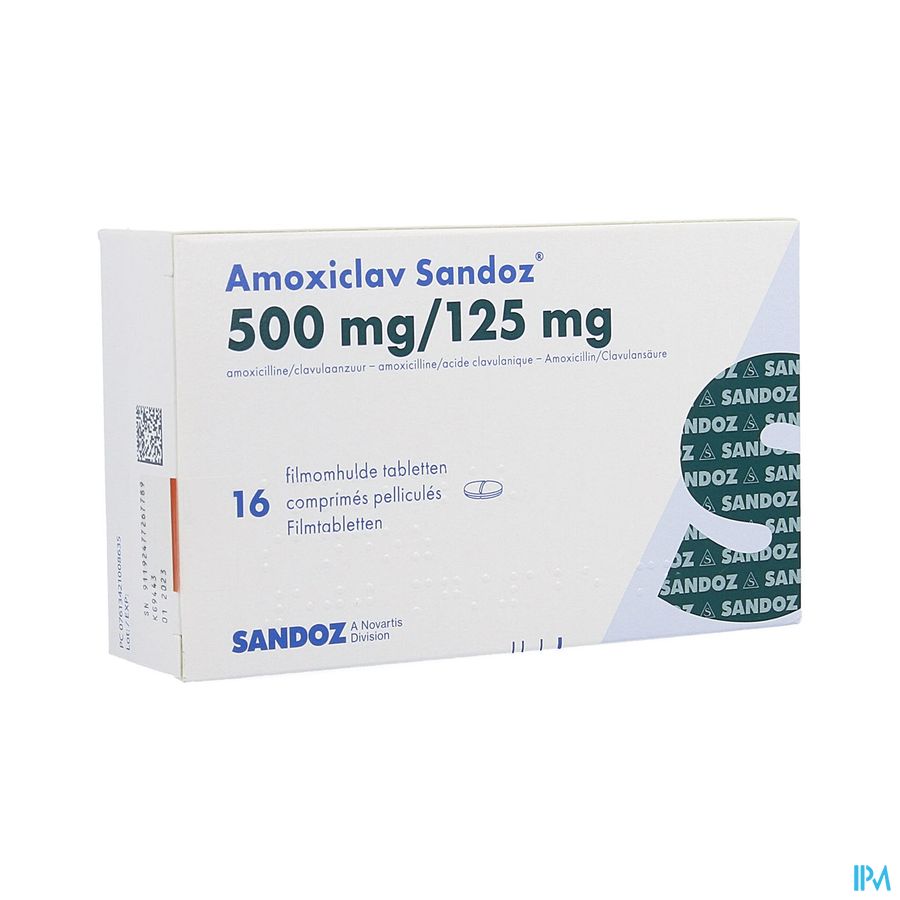 Amoxiclav Sandoz 500/125mg Comp 16 Amoxiclav Sandoz 500/125mg Comp 16