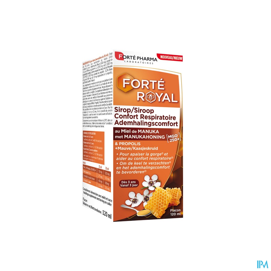 Forte Royal Siroop Adem.comf.manuka&propolis120ml