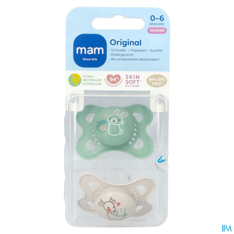 Mam Sucette Original Pure Silicone 0-6m Unisexe 1
