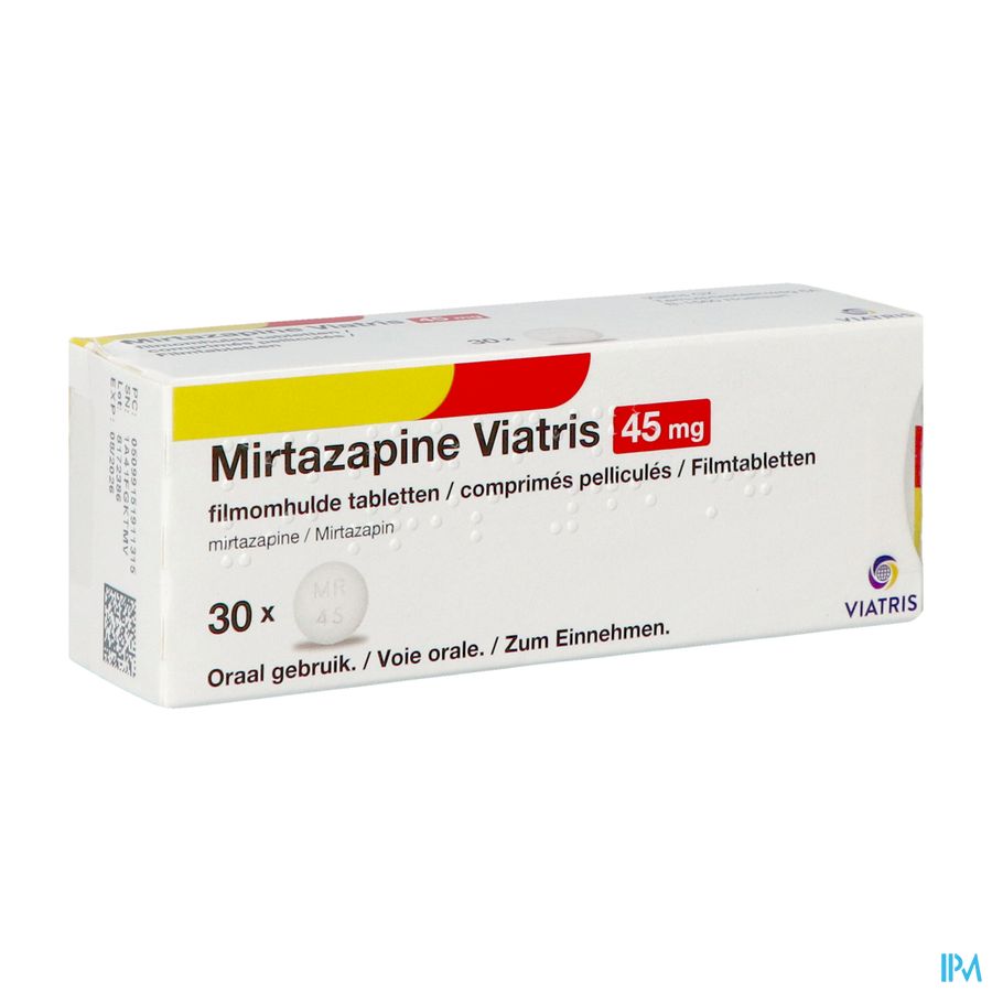 Mirtazapine Viatris 45mg Tabl 30 Mirtazapine Viatris 45mg Tabl 30