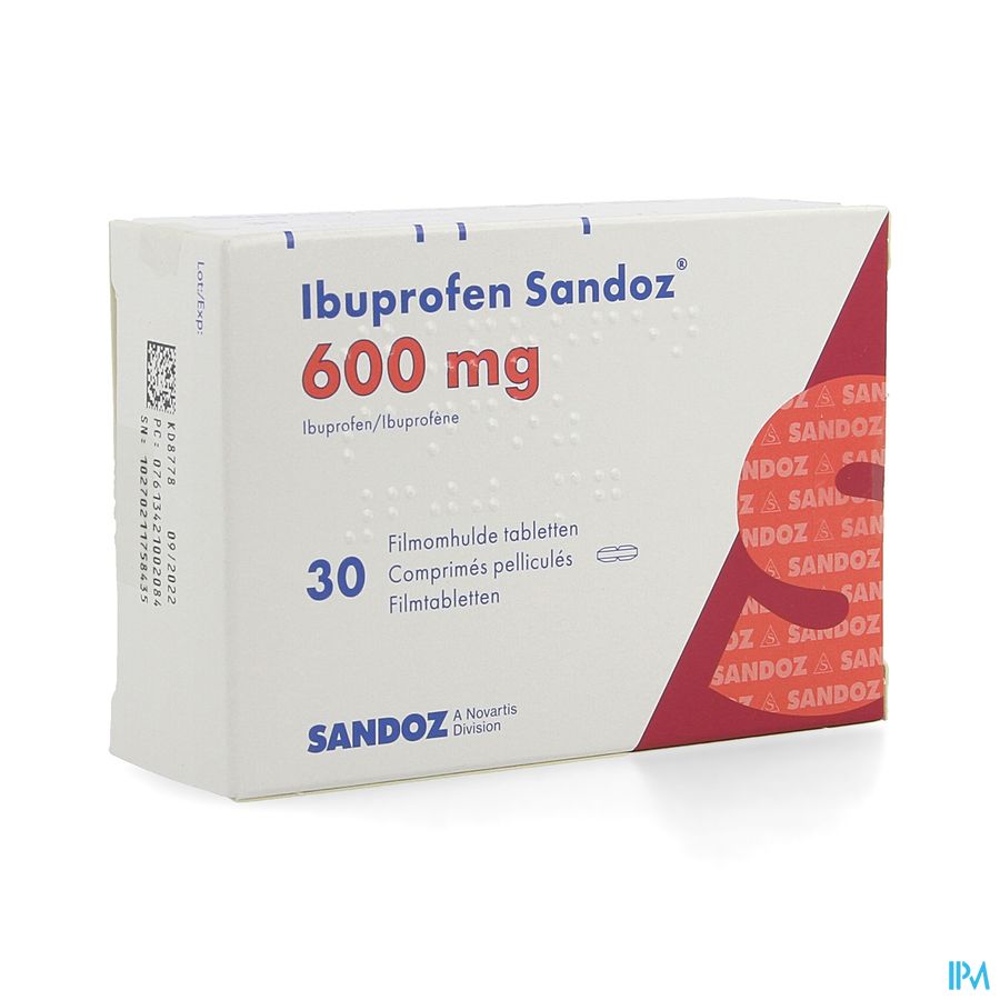 Ibuprofen Sandoz 600mg Comp Pell 30 Ibuprofen Sandoz 600mg Comp Pell 30