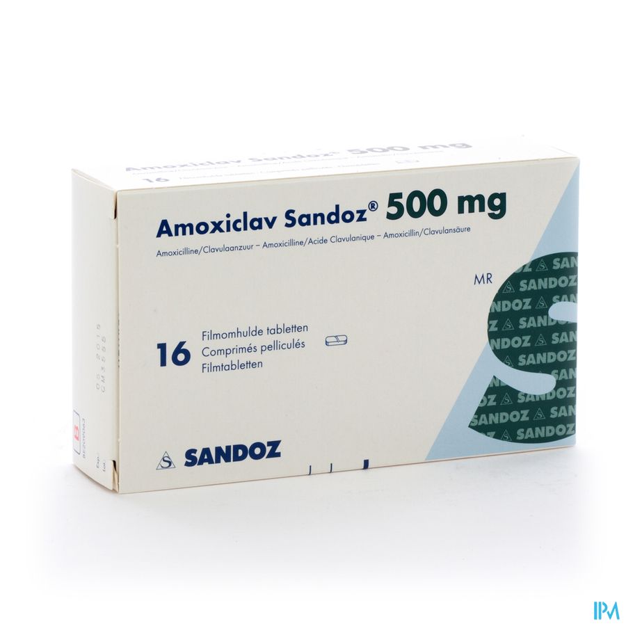 Amoxiclav Sandoz 500/125mg Comp 16 2