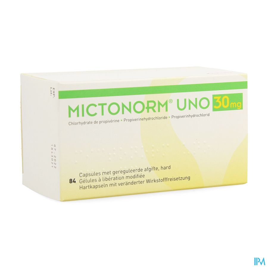 Mictonorm Uno 30mg Gereguleerde Afgifte Caps 84 Mictonorm Uno 30mg Gereguleerde Afgifte Caps 84