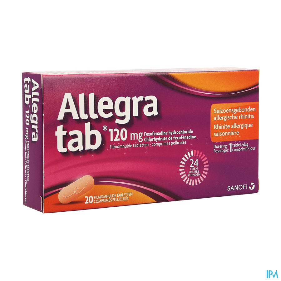 Allegra Tab 120mg Filmomh Tabl 20 X 120mg Allegra Tab 120mg Filmomh Tabl 20 X 120mg