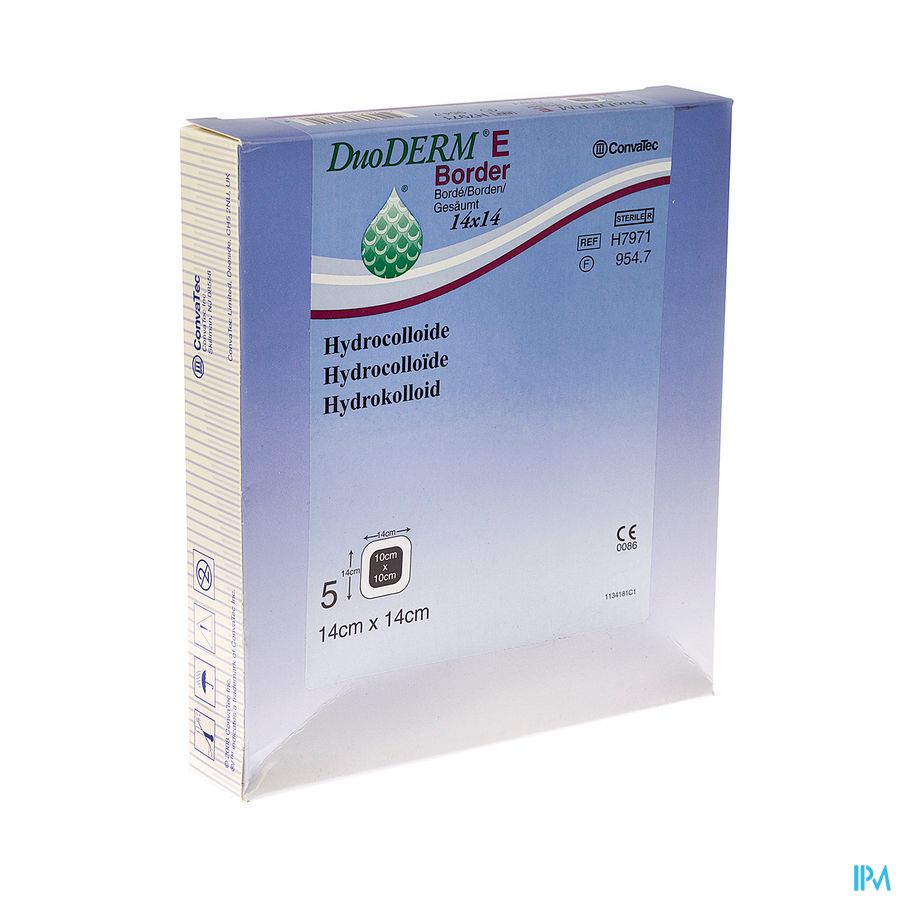 Duoderm E Bord Adh 14x14cm 5 H7971 Duoderm E Bord Adh 14x14cm 5 H7971