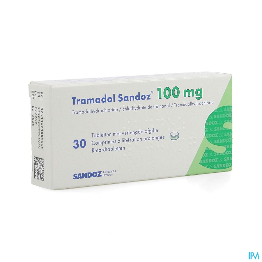 Tramadol 100 Sandoz Tabl Verl Afgifte 30 X 100mg Tramadol 100 Sandoz Tabl Verl Afgifte 30 X 100mg