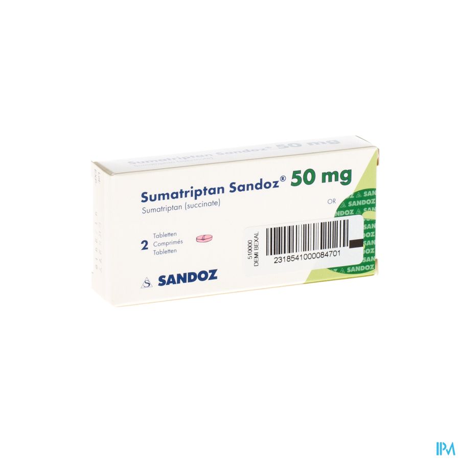 Sumatriptan Sandoz 50mg Comp 2 Sumatriptan Sandoz 50mg Comp 2