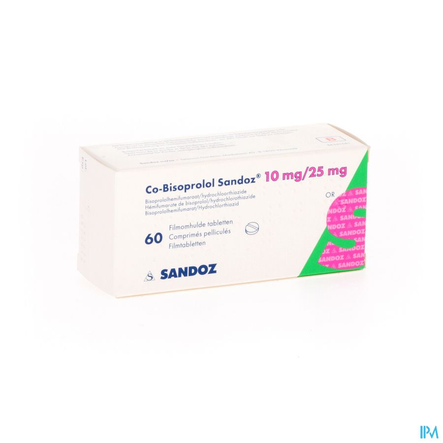 Co Bisoprolol Sandoz 10mg/25mg Filmomh Tabl 60 Co Bisoprolol Sandoz 10mg/25mg Filmomh Tabl 60