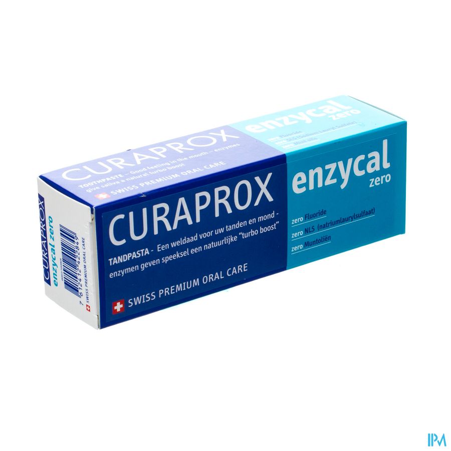 Curaprox Enzycal Zero Tandpasta Tube 75ml Curaprox Enzycal Zero Tandpasta Tube 75ml