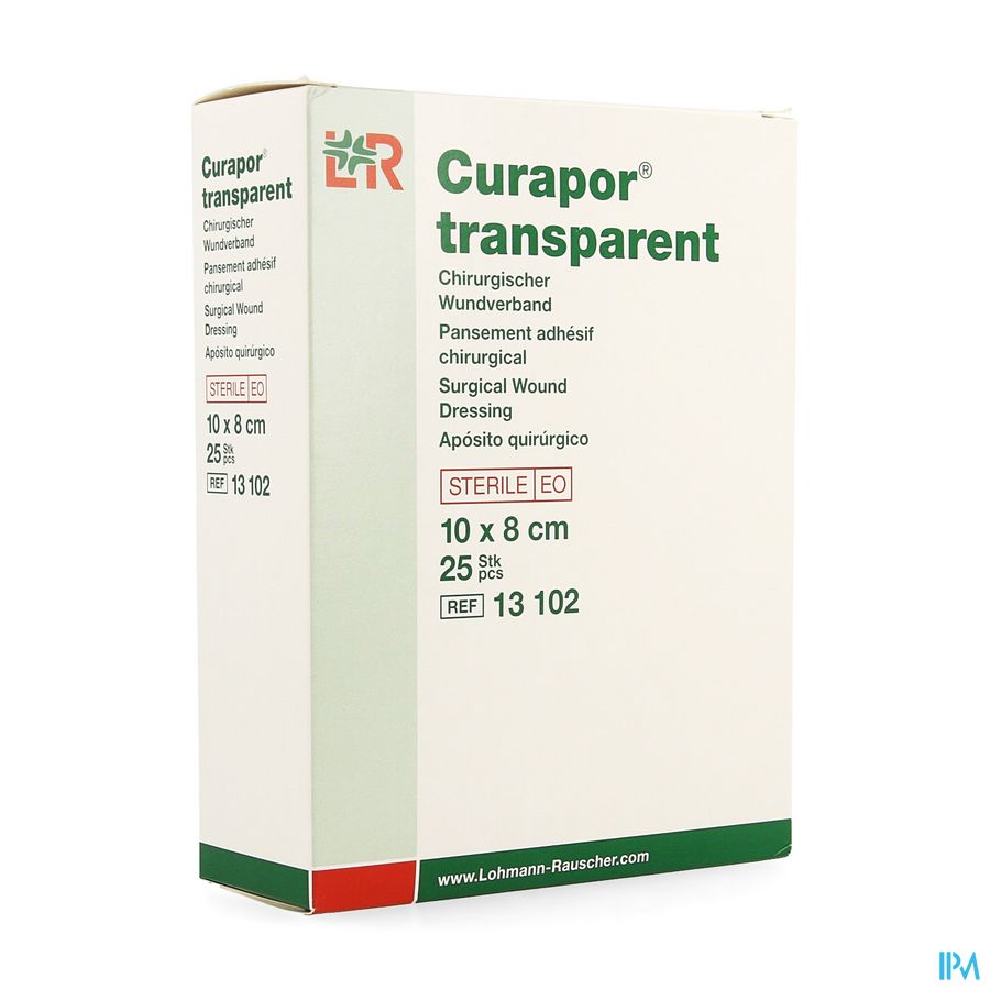 Curapor Transparant Steriel 10cmx 8cm 25 13102 1