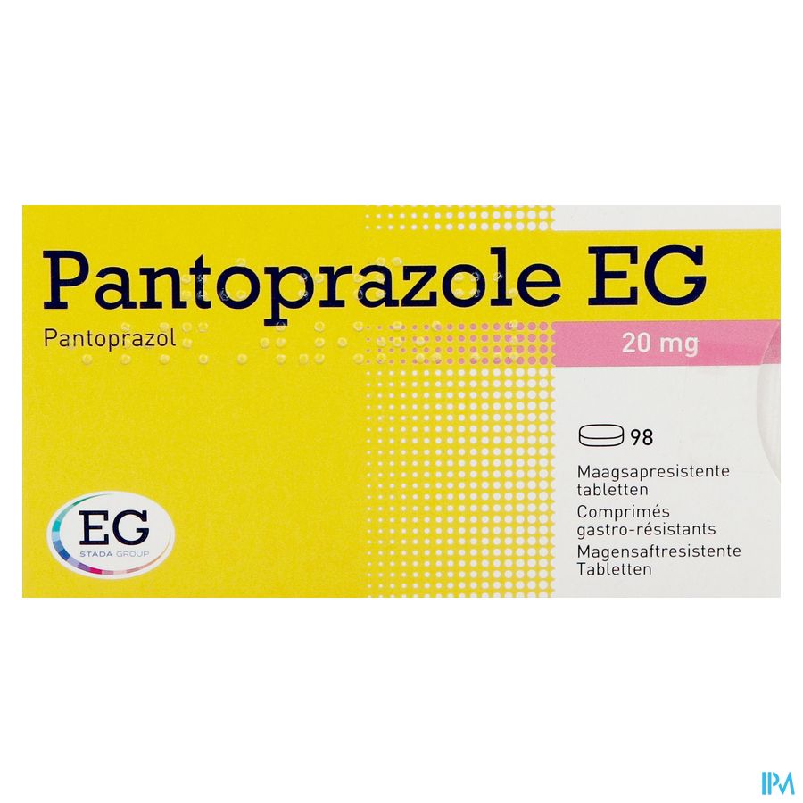 Pantoprazole EG 20Mg Maagsapresist.Tabl Blist 98 1