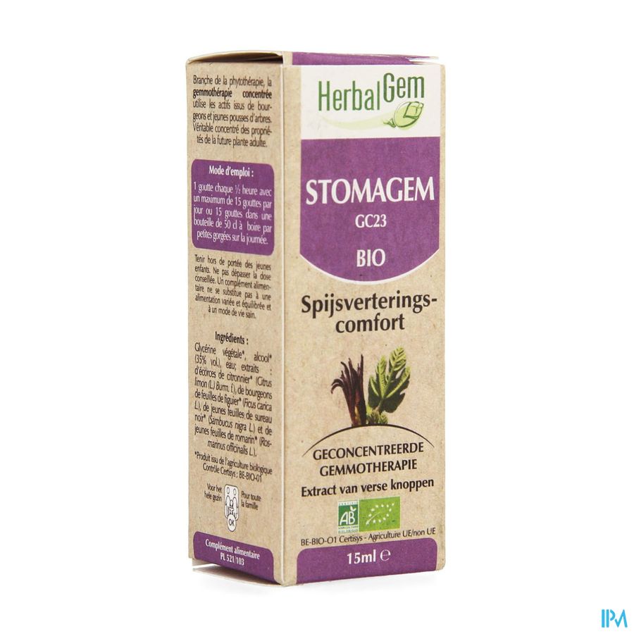 Herbalgem Stomagem Spijsverteringcomfort Cplx 15ml Herbalgem Stomagem Spijsverteringcomfort Cplx 15ml
