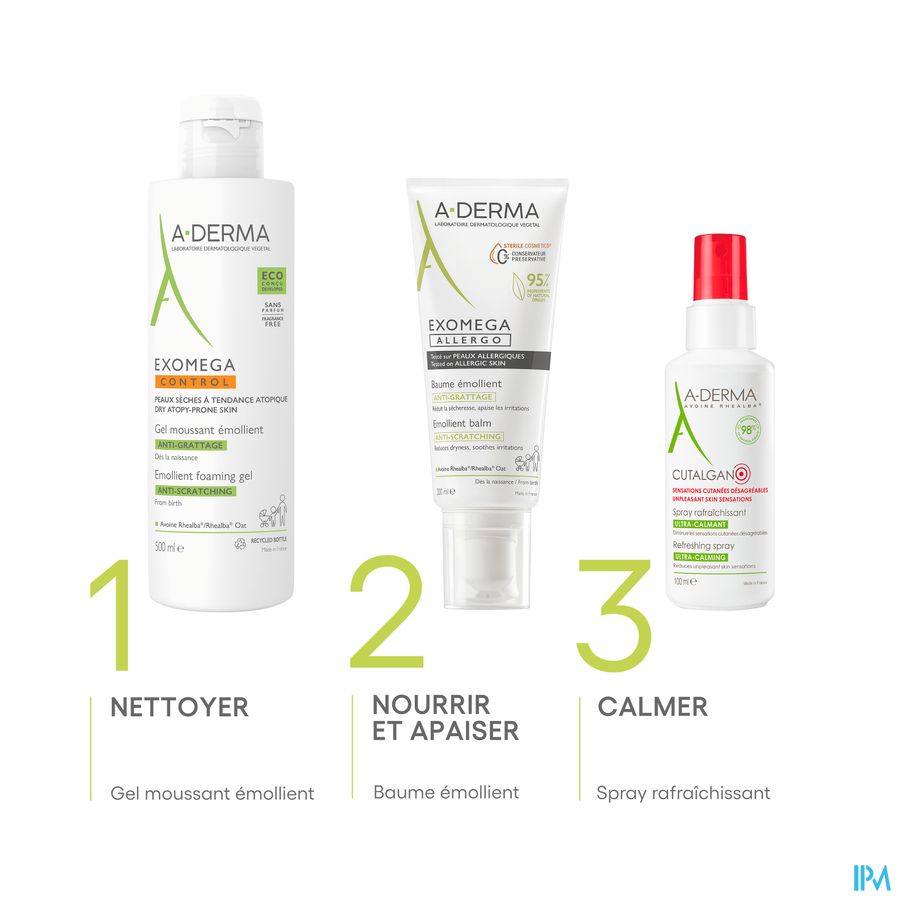 Aderma Exomega Control Gel Moussant Emollient500ml 12