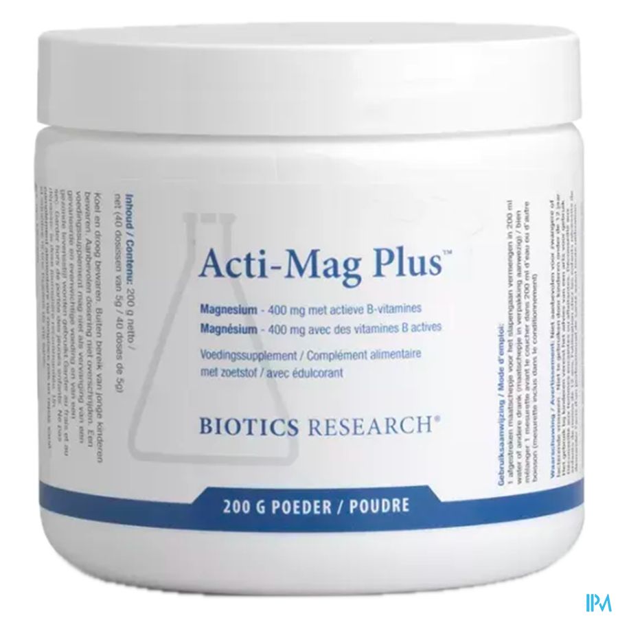 Acti-mag Plus Pdr Pot 200g 1