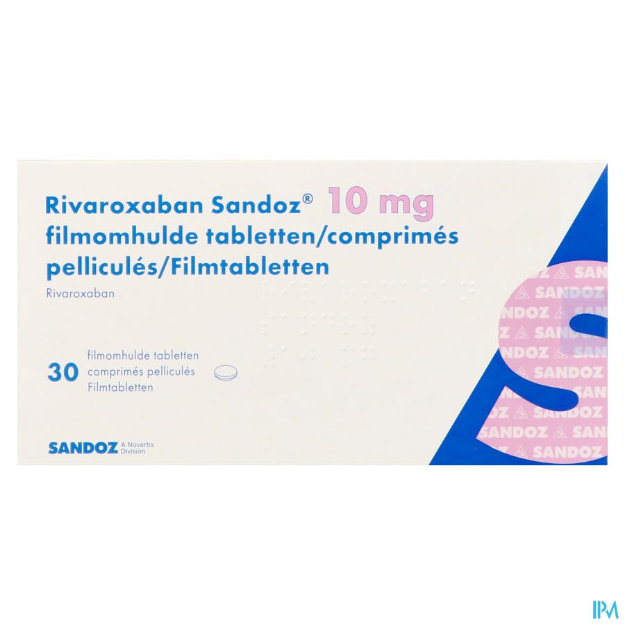 Rivaroxaban Sandoz 10mg Filmomh Tabl 30 2