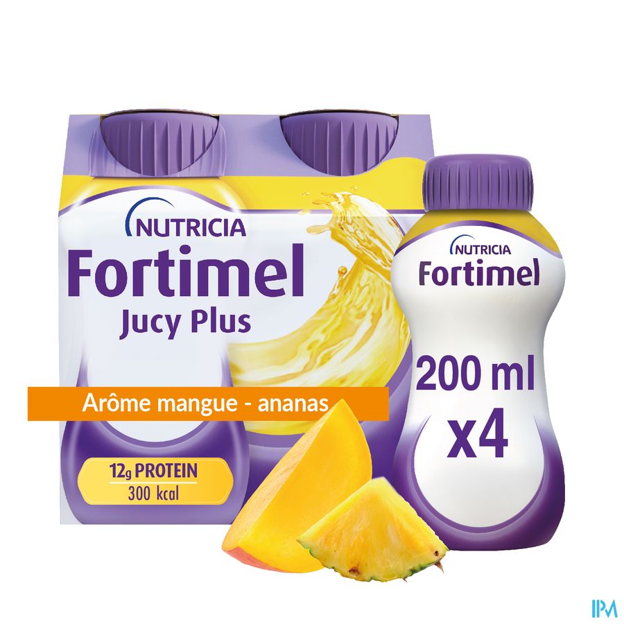Fortimel Jucy Plus Mangue Ananas 4x200ml 185085 Fortimel Jucy Plus Mangue Ananas 4x200ml 185085