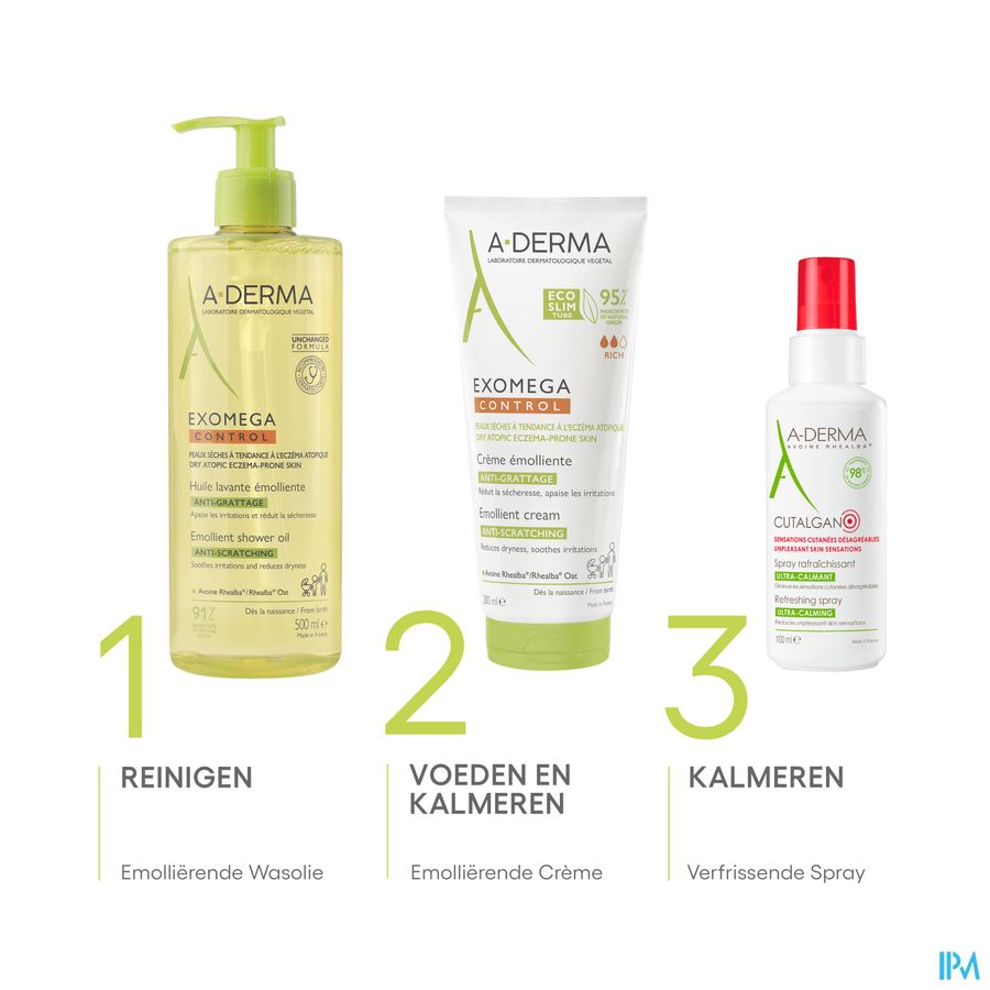 Aderma Exomega Control Emolierende Wasolie 500ml 23