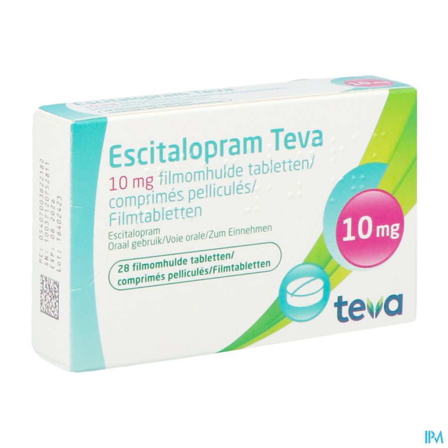 Escitalopram 10mg Teva Filmomh Tabl 28 X 10mg Escitalopram 10mg Teva Filmomh Tabl 28 X 10mg