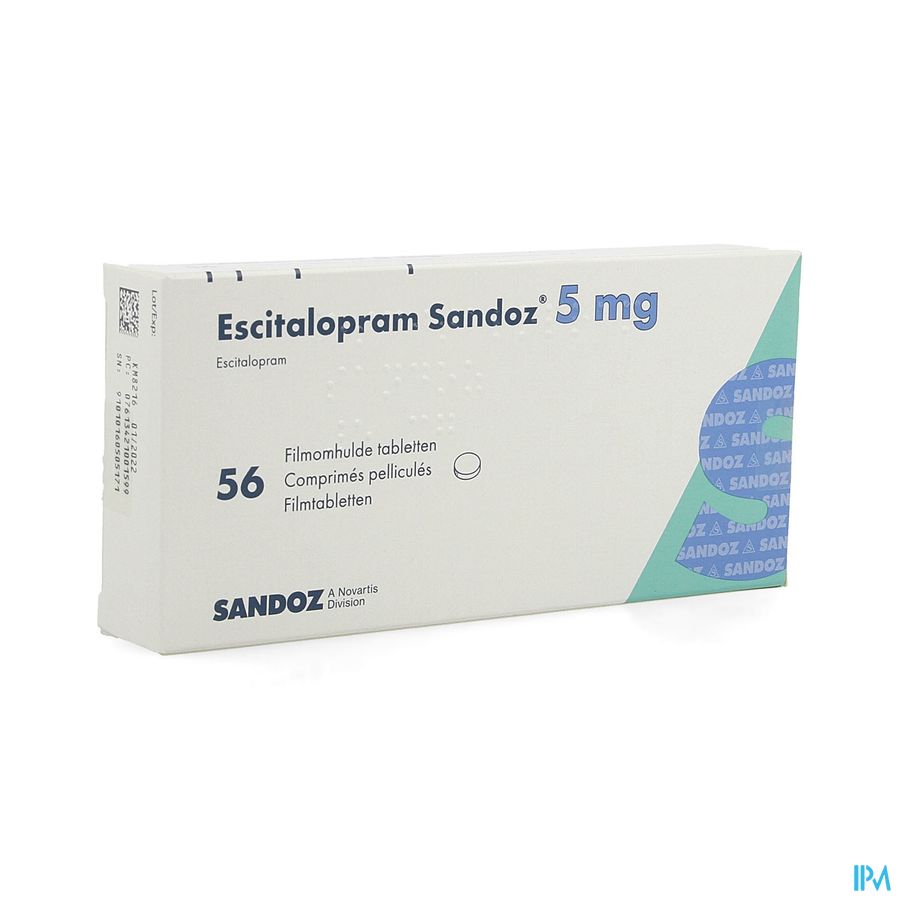 Escitalopram Sandoz 5mg Filmomh Tabl 56 Escitalopram Sandoz 5mg Filmomh Tabl 56