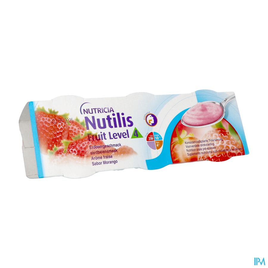Nutilis Fruit Stage 3 Aardbei 3x150g Nutilis Fruit Stage 3 Aardbei 3x150g