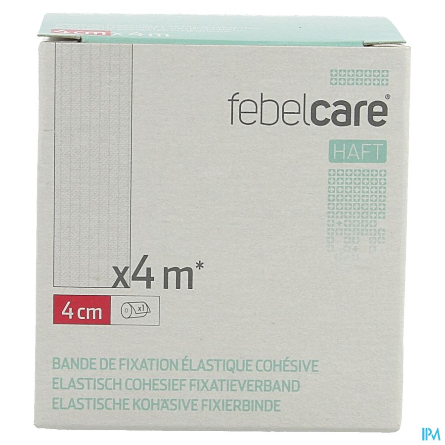 Febelcare Haft Elas. Cohesief Fixatieverb. 4cmx4m 1