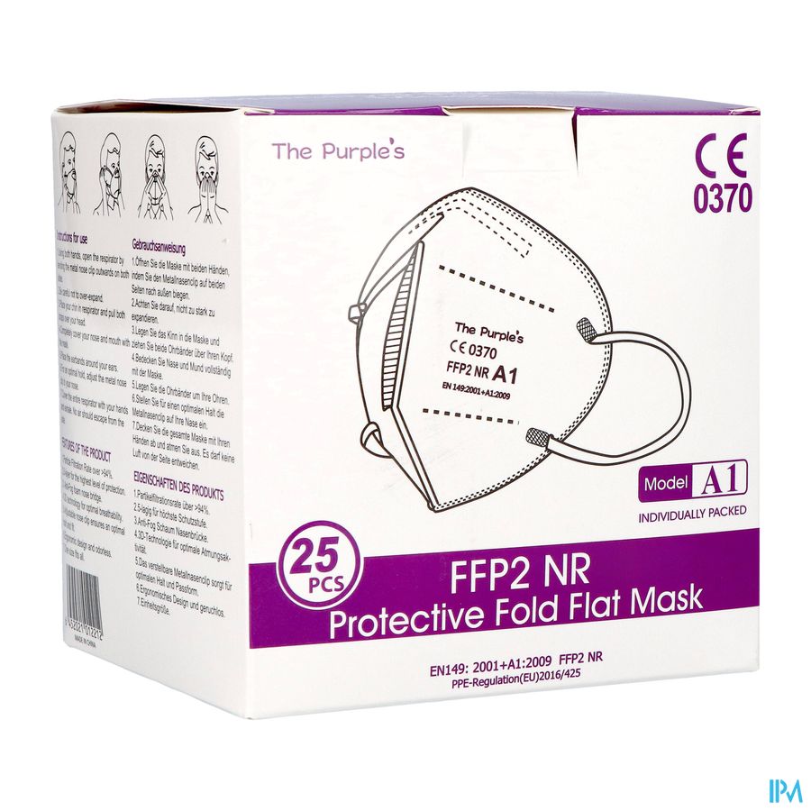 Mondmasker Ffp2 The Purples 25 Mondmasker Ffp2 The Purples 25