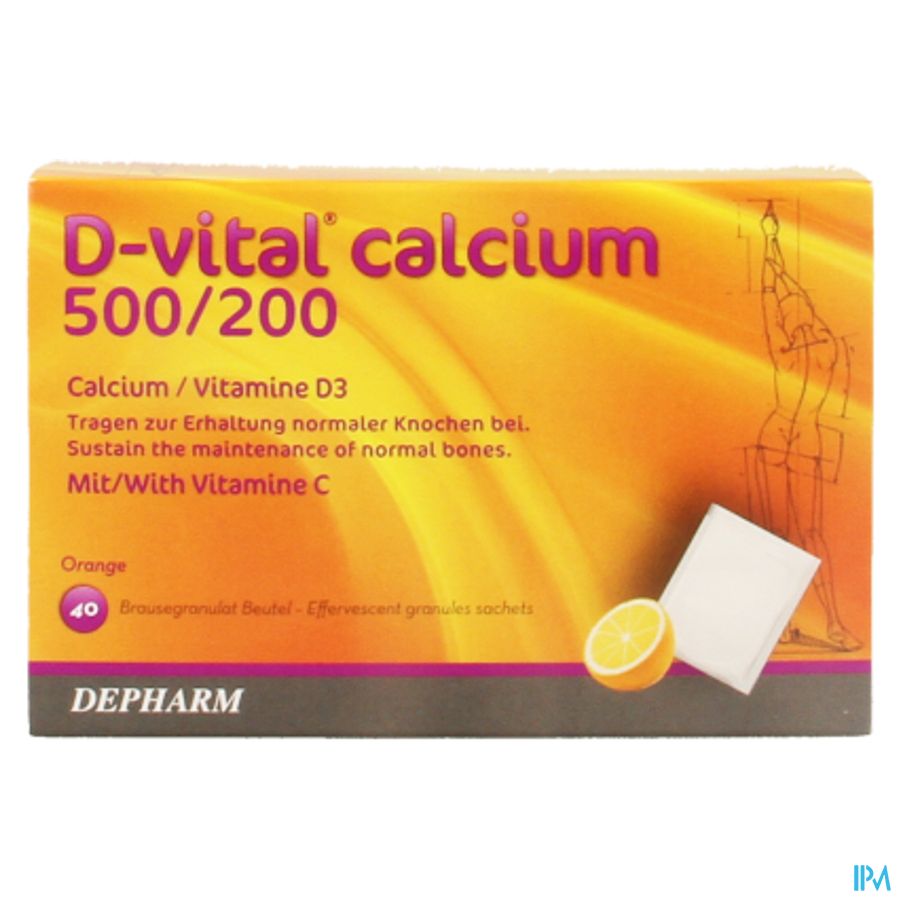 D-vital Calcium 500/200 Sinaas Zakjes 40 7
