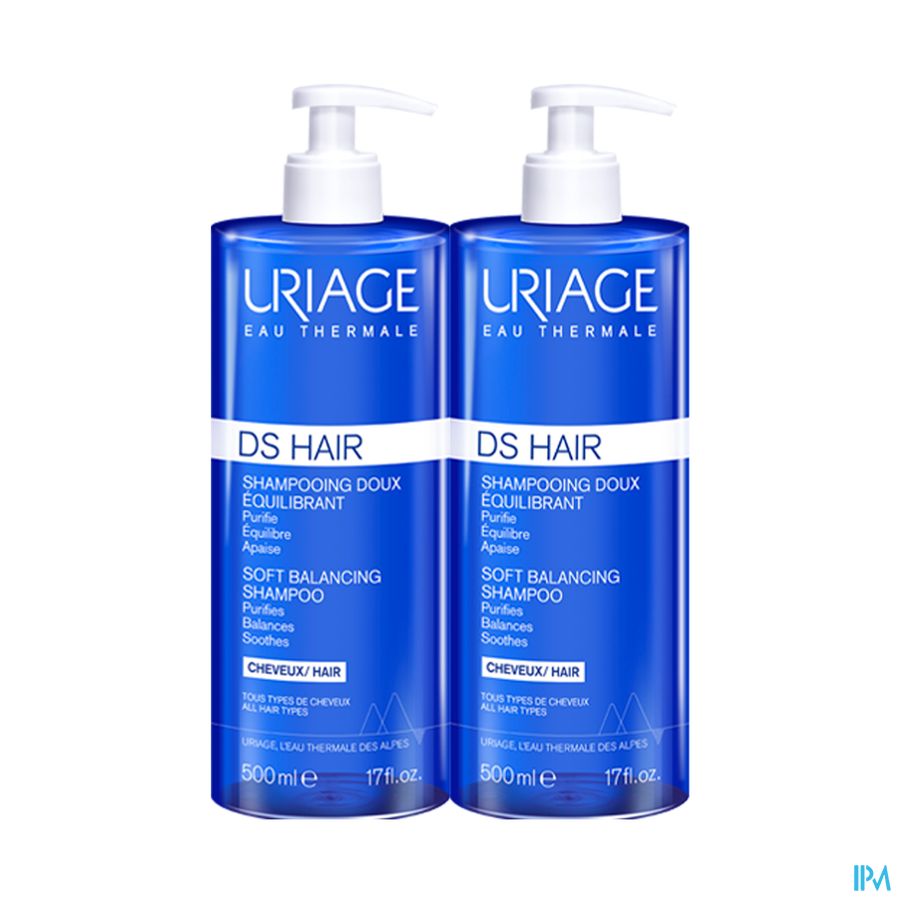 Uriage Ds Hair Sh Evenwicht.herstel. 2x500ml Promo Uriage Ds Hair Sh Evenwicht.herstel. 2x500ml Promo