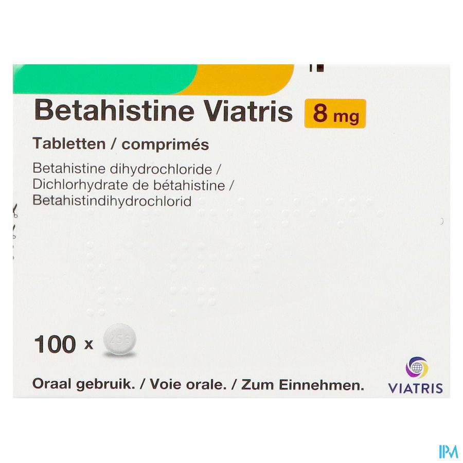 Betahistine Viatris 8mg Tabl 100 2