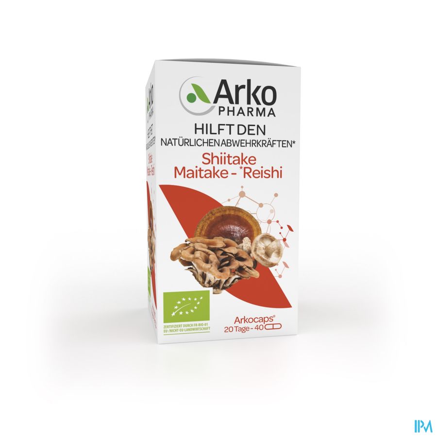 Arkogelules Shiitake Maitake Reishi Bio Caps 40 Arkogelules Shiitake Maitake Reishi Bio Caps 40