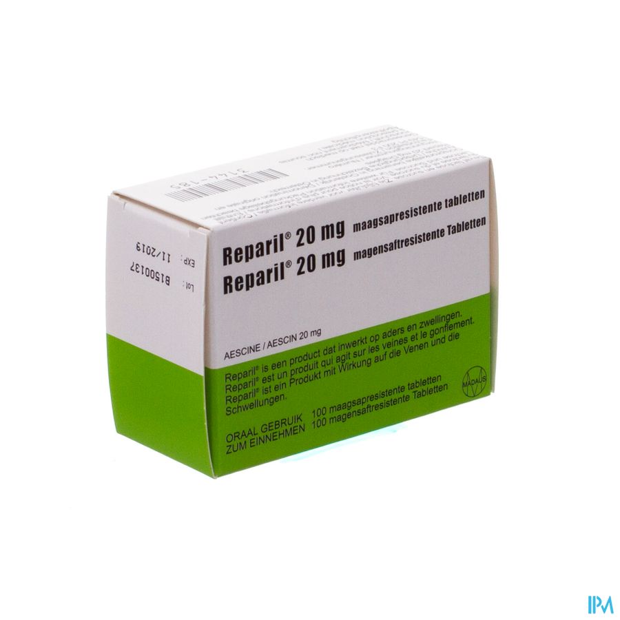 Reparil Impexeco 20mg Maagsapresist Comp 100 Pip
