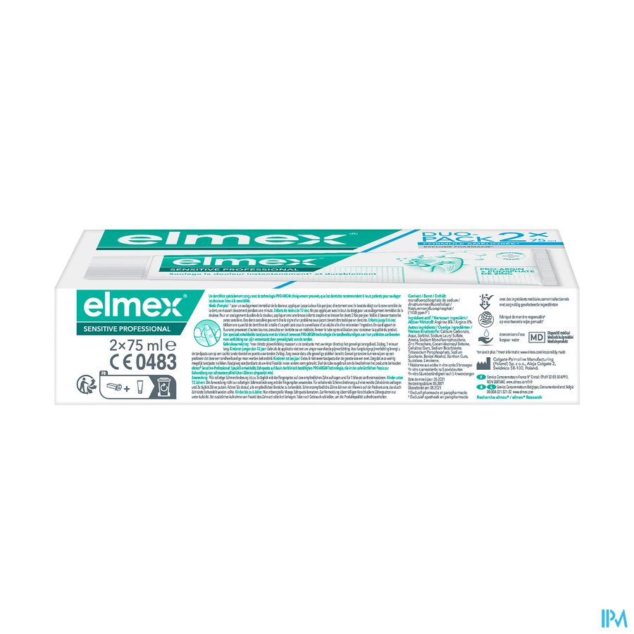 Elmex Sensitive Professional Dentifrice Tube2x75ml 1