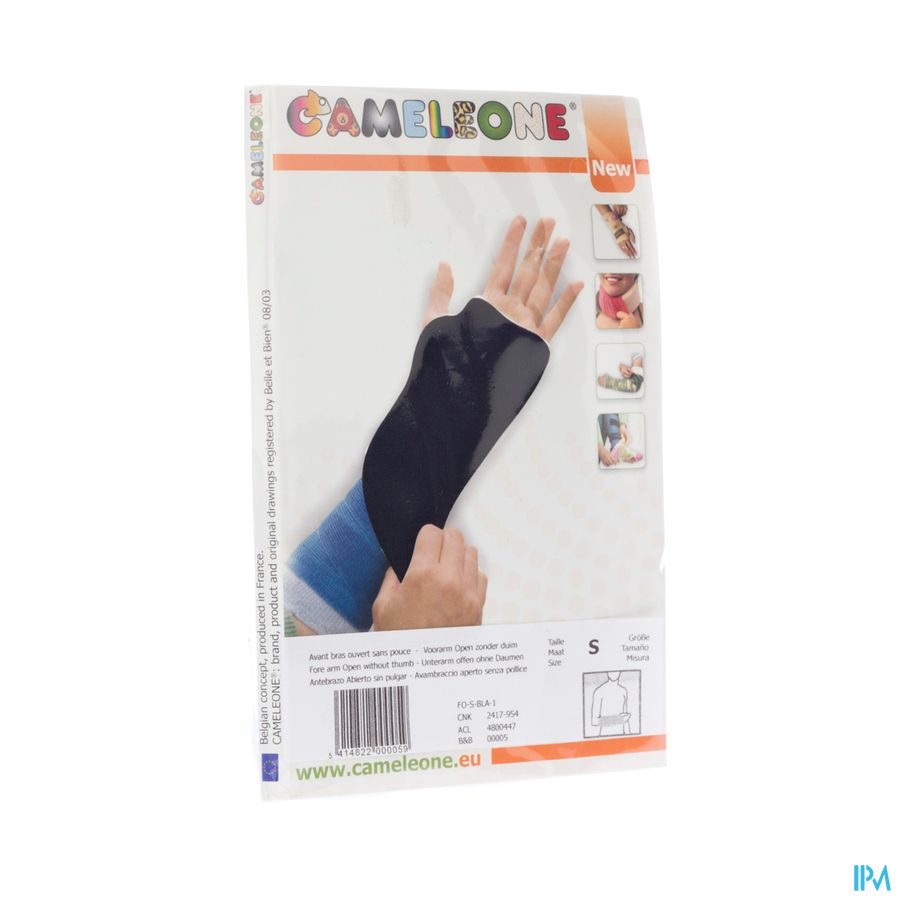 Cameleone Voorarm Open -duim Zwart S 1 Cameleone Voorarm Open -duim Zwart S 1