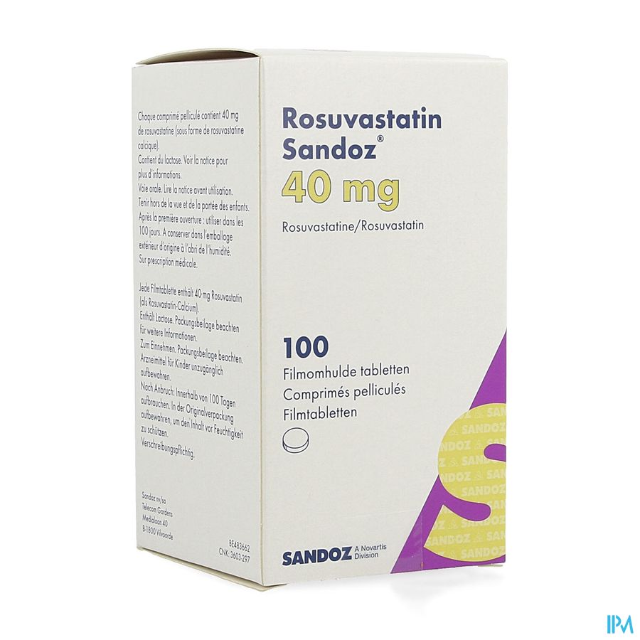 Rosuvastatin Sandoz 40mg Filmomh Tabl 100 Hdpe Rosuvastatin Sandoz 40mg Filmomh Tabl 100 Hdpe