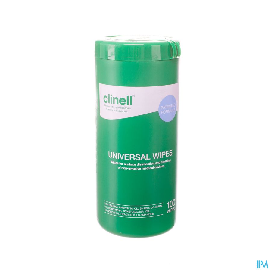 Clinell Universal Wipes Tub 100 St Clinell Universal Wipes Tub 100 St
