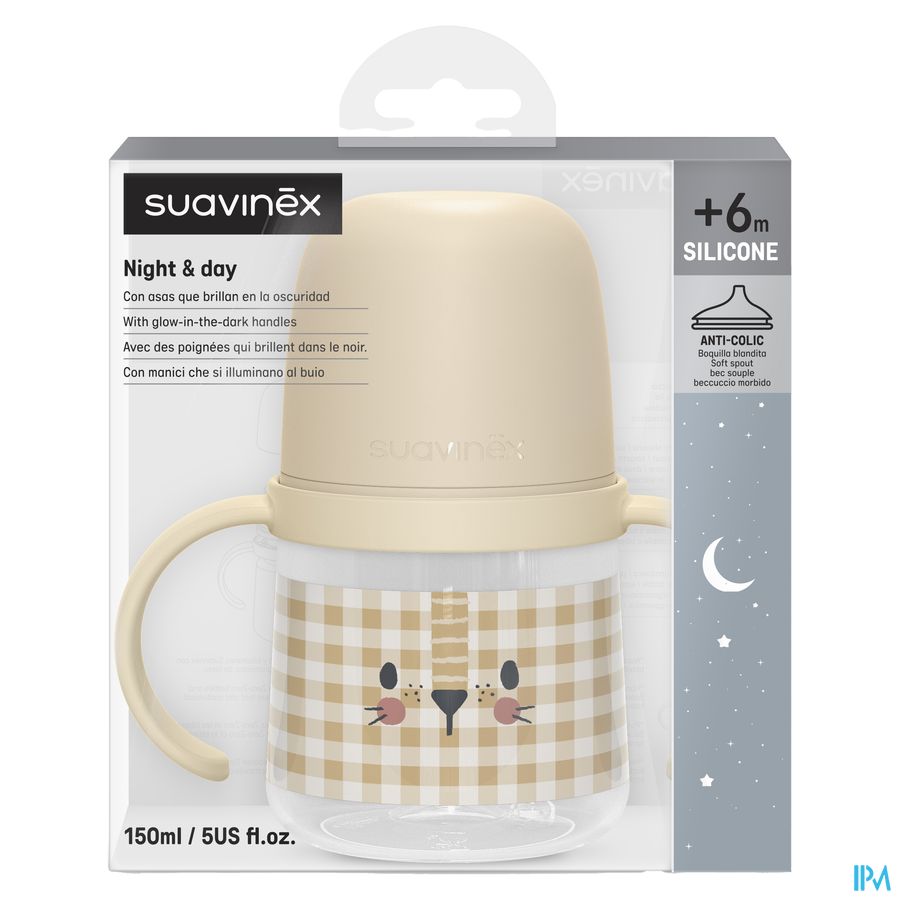 Suavinex N&d Bott.hand.n/spill Spoutlion Bg 150ml 1