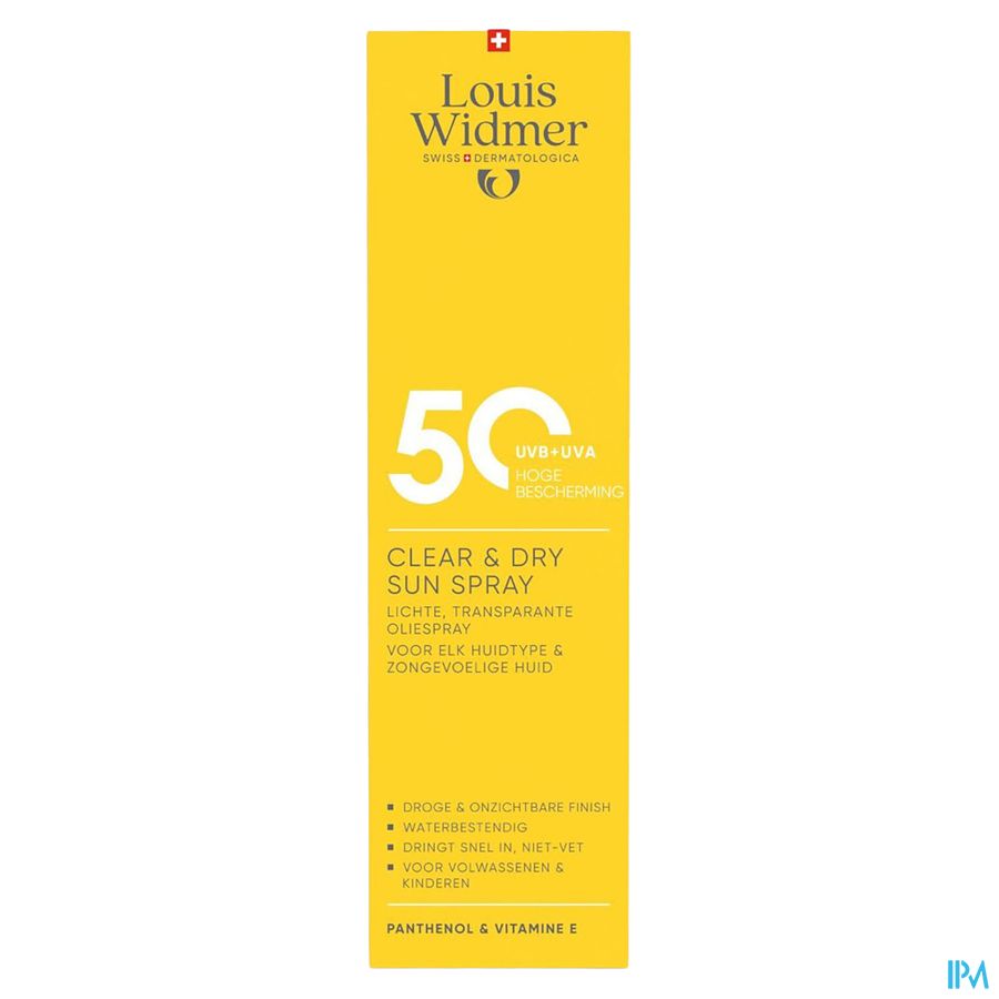Widmer Clear & Dry Sun Spray 50 200ml 1