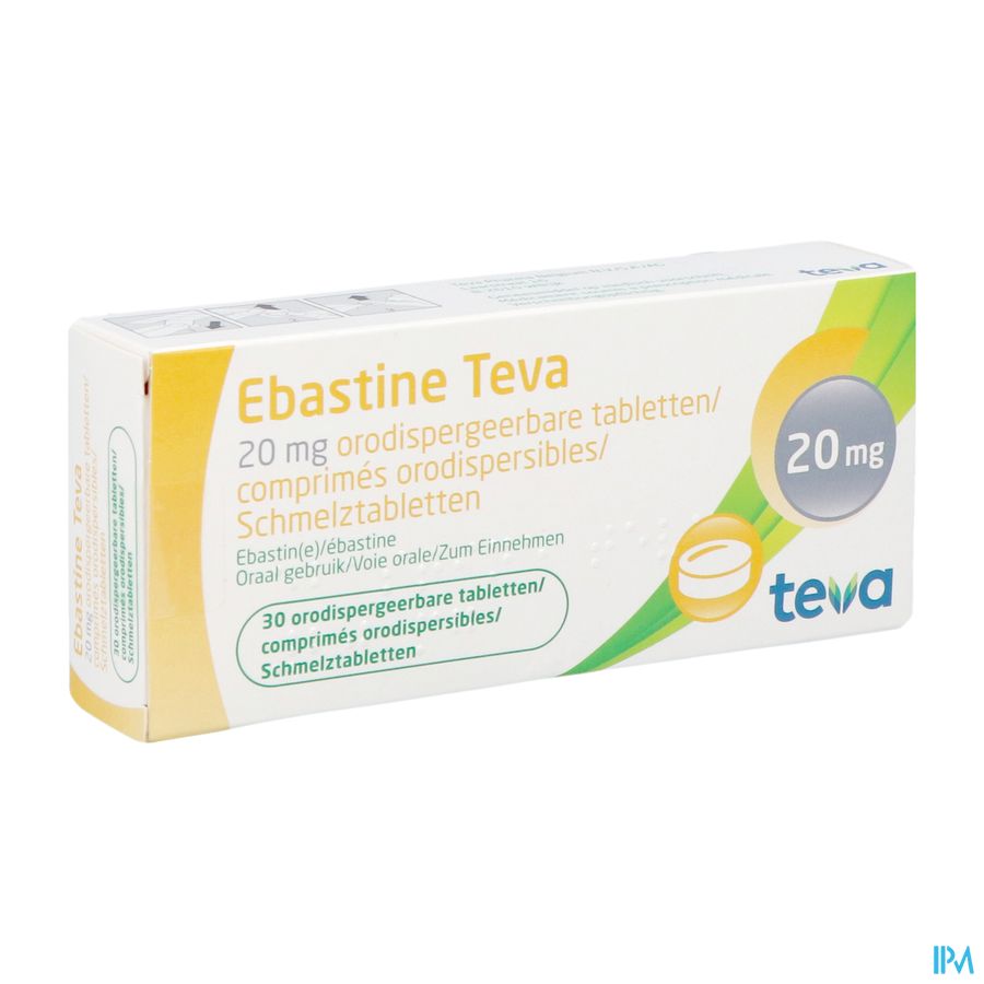 Ebastine 20mg Teva Comp Odt 30 X 20mg Ebastine 20mg Teva Comp Odt 30 X 20mg