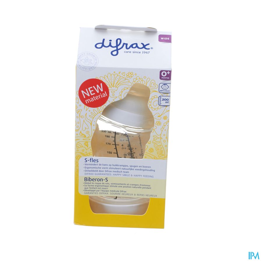Difrax Biberon-s Natural Blanc 200ml