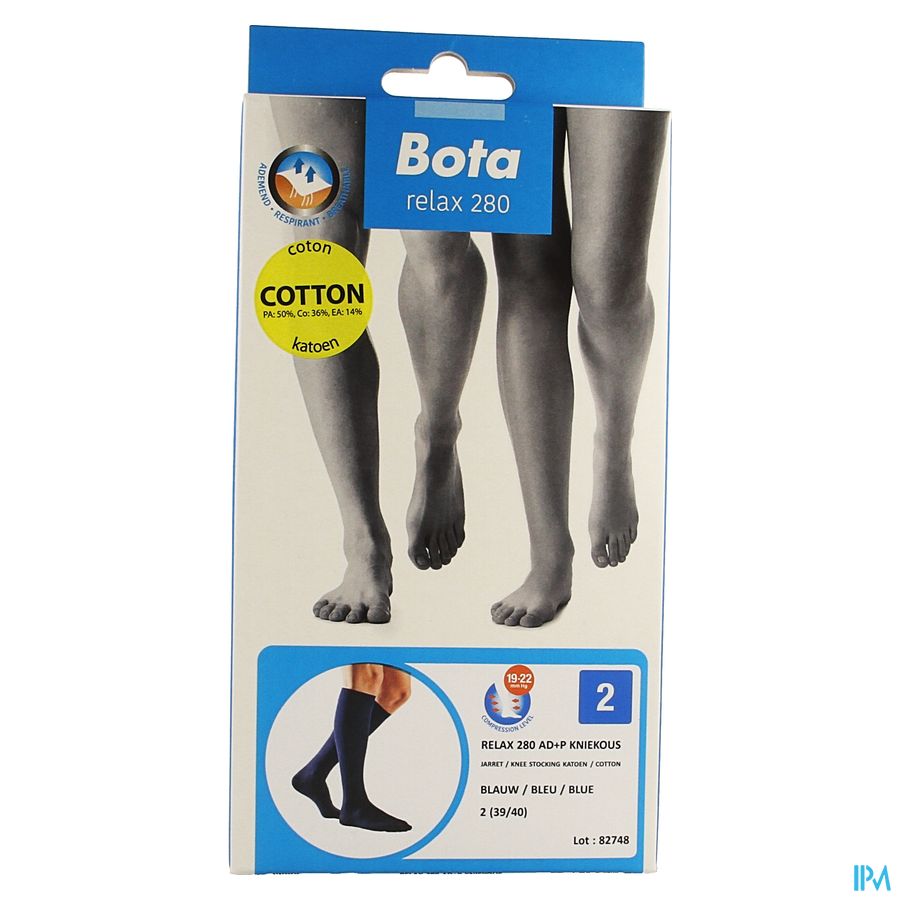 Bota Relax 280 Katoen Korte Kous Blue N2 2