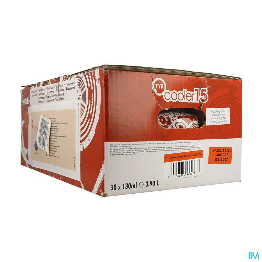 Tyr Cooler 15 Rood/rouge 30 X 130ml Tyr Cooler 15 Rood/rouge 30 X 130ml