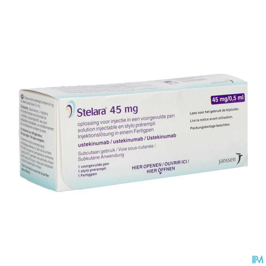 Stelara 45mg Opl Inj Voorgevulde Pen 1 Stelara 45mg Opl Inj Voorgevulde Pen 1