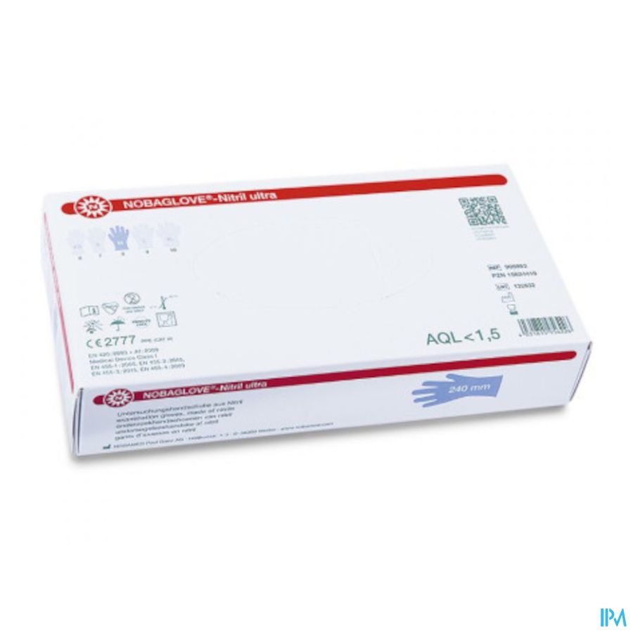 Noba Handschoenen Nitril Ult; Z/latex Xl Blauw 100 Noba Handschoenen Nitril Ult; Z/latex Xl Blauw 100