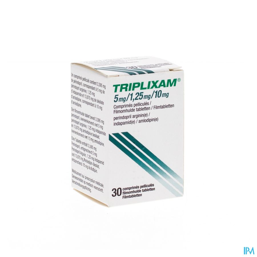 Triplixam 5mg/1,25mg/10mg Filmomh Comp 30 Triplixam 5mg/1,25mg/10mg Filmomh Comp 30