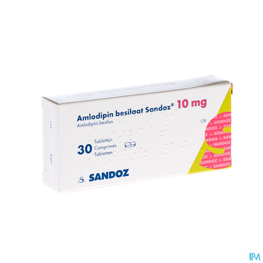 Amlodipine Besilaat Sandoz C0mp 30x10mg Amlodipine Besilaat Sandoz C0mp 30x10mg
