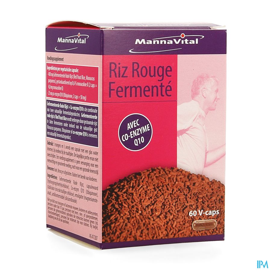 Mannavital Riz Rouge Fermente+co Enzyme Q10