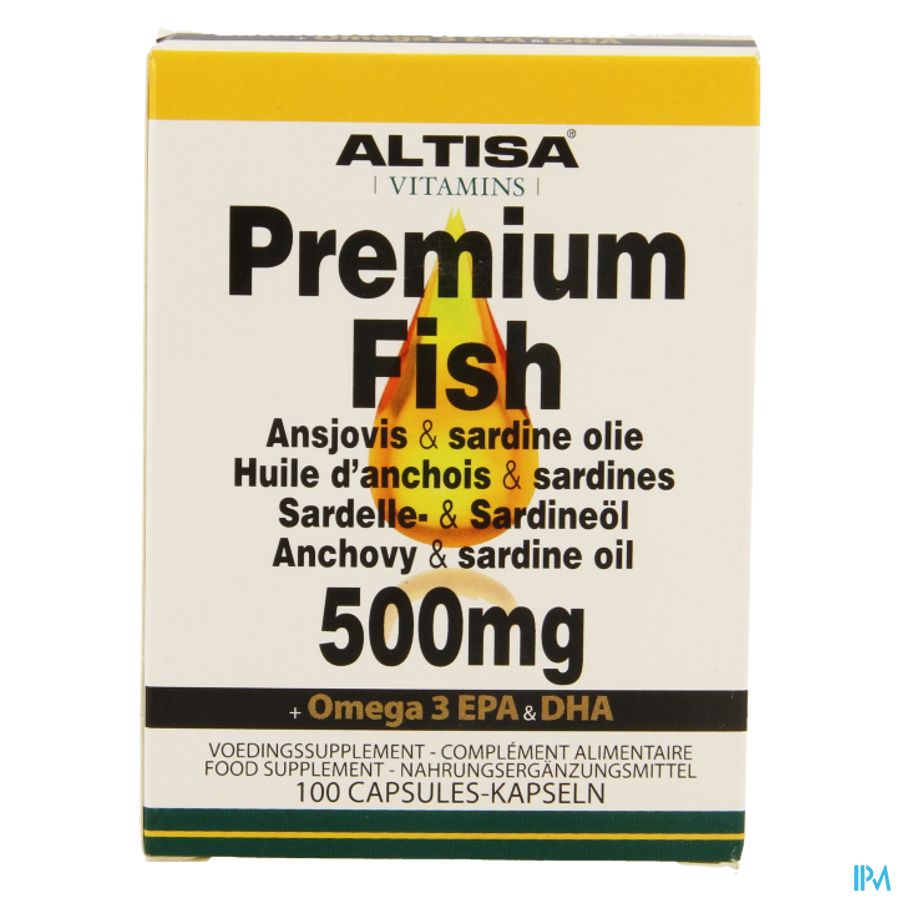 Altisa Ansjovis-sardine Olie 500mg Caps 100 1