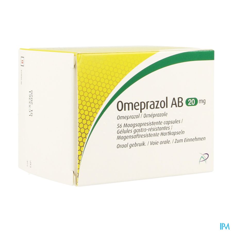 Omeprazol Ab 20mg Maagsapresist. Caps 56 Blister Omeprazol Ab 20mg Maagsapresist. Caps 56 Blister