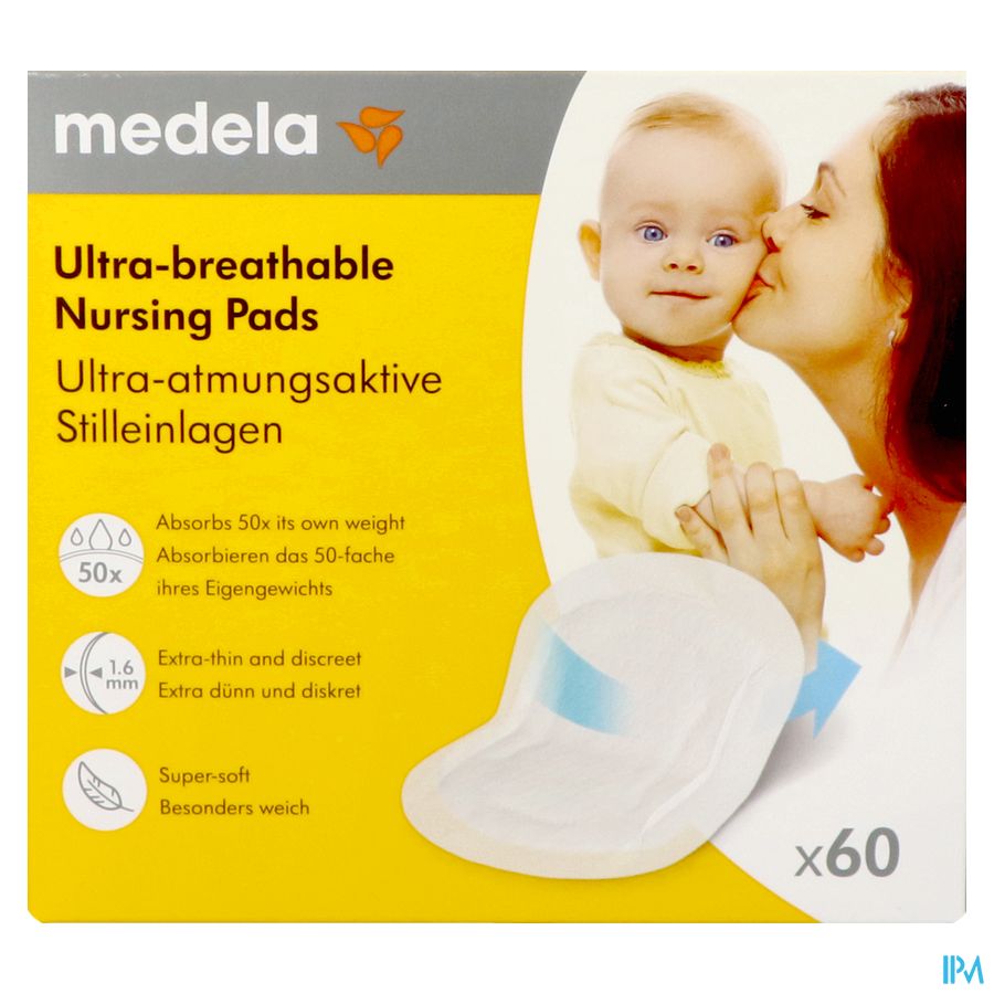 Medela Ultra Ademende Zoogkompressen 60 1